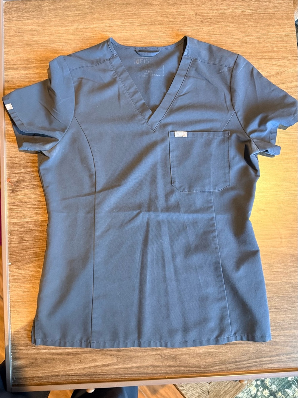 Figs gray/blue Scrub Top